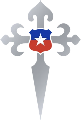 Cruz de Santiago con el escudo de Chile